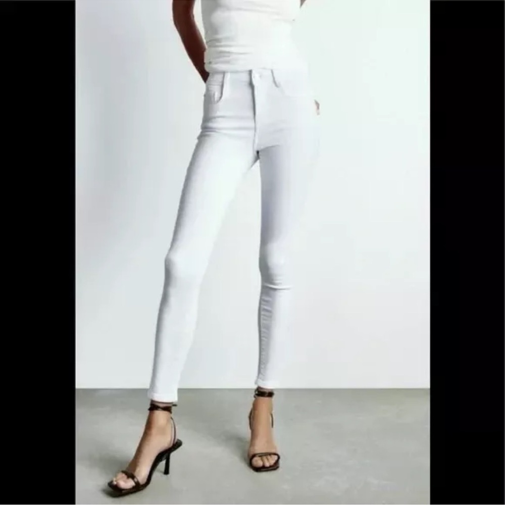 Zara Skinny White Jeans Size 2 (34)